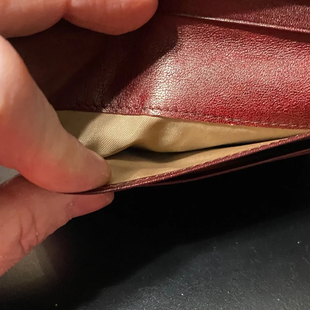 Vintage Small Burgundy Leather Wallet